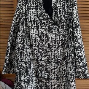 Lane Bryant Black and White Textured Trench Coat GORGEOUS